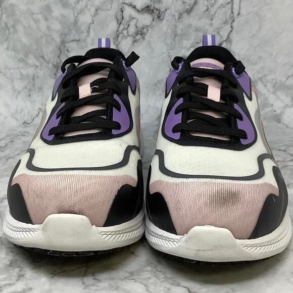 Skechers Size 9 White Black Multi Carbix Work Shoes Lace Up Composite Toe P16-19 - Picture 8 of 12